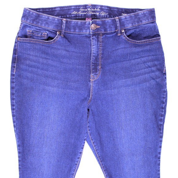 Gloria Vanderbilt Jeans Womens Sz 18 Blue Around Slimming Curvy, Fits 34.5x27.75 - Picture 7 of 16